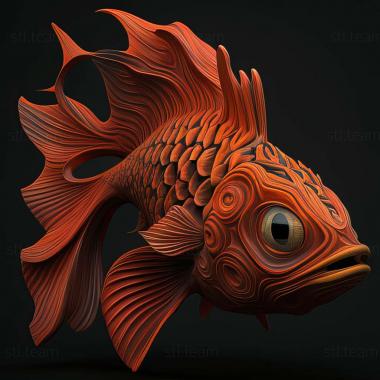 3D модель Риба барбус вогняний (STL)